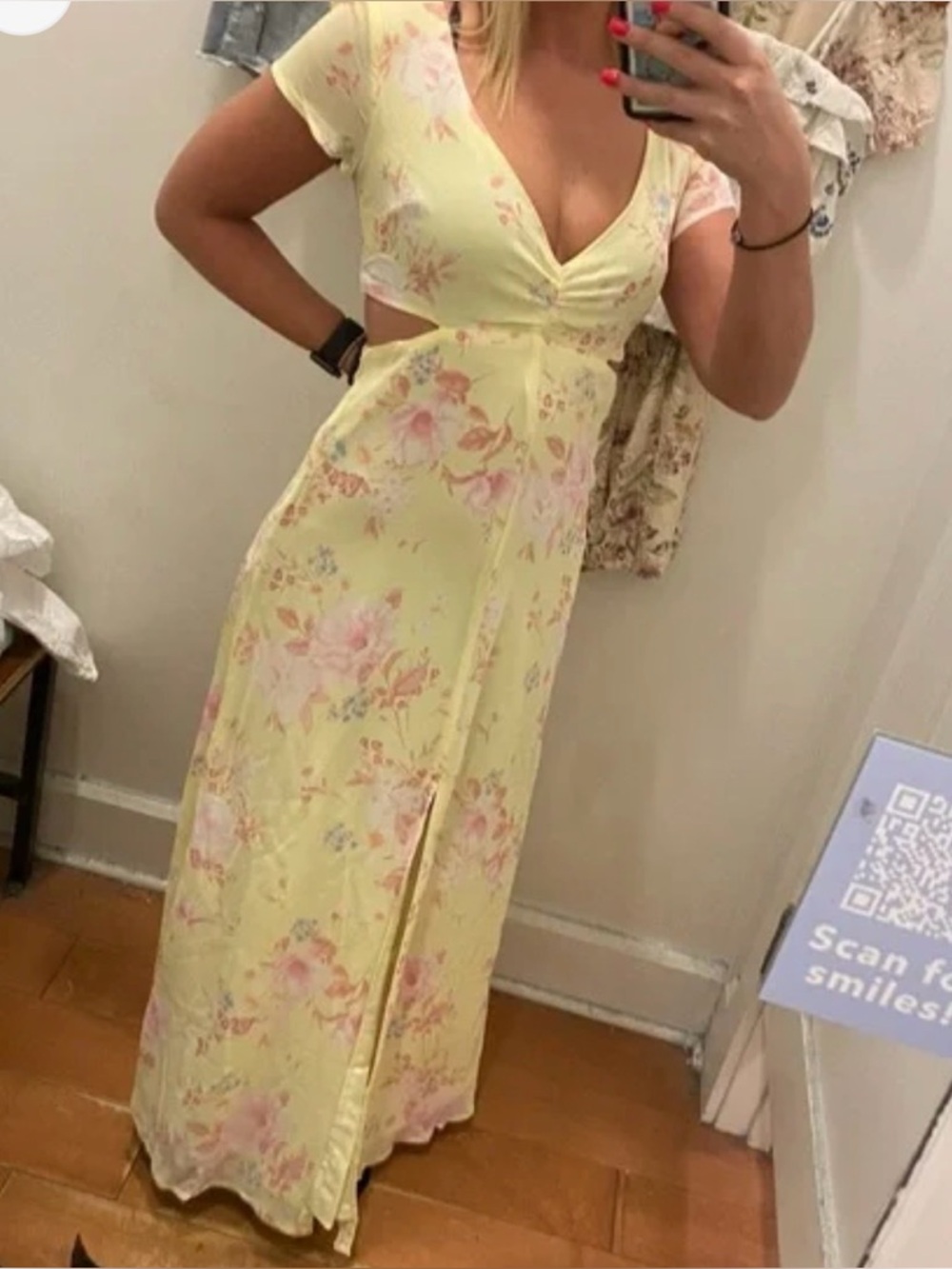 Floral Cut-Out Maxi Dress